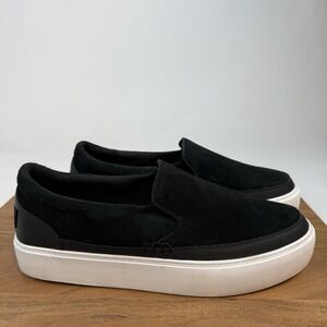 New Womens UGG Zilo Slip On Black Suede Comfort Loafers Shoes Size 11 M